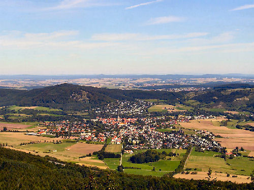 Blick auf Zierenberg vom B&auml;renberg