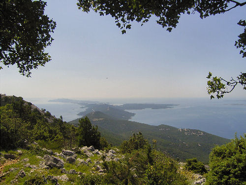 Blick vom Berg Televrina